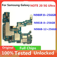 Unlocked For Samsung Galaxy NOTE 20 5G Ultra N980F N981B N986B N981U N986U Motherboard 8GB 12GB RAM 256GB ROM Full Chip
