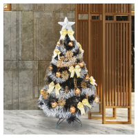 【摩達客】台灣製-6尺/6呎-180cm特級黑色松針葉聖誕樹(含金銀系配件/不含燈/本島免運費)