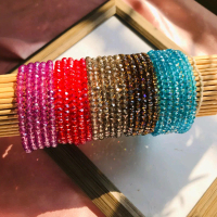 Gelang Bangle Lilit Spiral Kristal ala India 5 Lilit