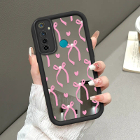 Cocok Untuk Realme 5 5i 5S 6i Case Bowknot Pink dan heart Casing HP Silikon Pelindung Aesthetic Cewe