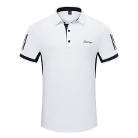 夏季高爾夫球服裝 男士短袖T恤 翻領POLO衫休閒運動球衣