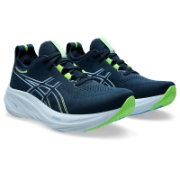 【asics 亞瑟士】慢跑鞋 男鞋 運動鞋 緩震 寬楦 GEL-NIMBUS 26 2E 藍 1011B795-400