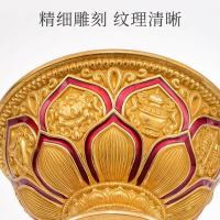 藏式妙寶莊嚴供佛杯純銅八吉祥供水杯家用蓮花供水碗圣水杯