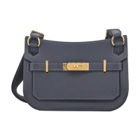 【Hermes 愛馬仕】Jypsiere mini Evercolor W刻 斜背包(2Z午夜藍/金釦)