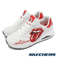 Skechers x Rolling Stones 休閒鞋 Uno 女鞋 男鞋 白 紅 氣墊 滾石樂團 聯名款 177965WRD