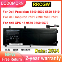 DODOMORN RRCGW Laptop Battery For Dell Precision 5510 5540 5530 5520 XPS 15 9550 9560 9570 Inspiron 7591 7590 7500 7501 4GVGH