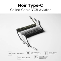 Noir Type-C Coiled Cable YC8 Aviator Keyboard