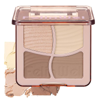 FelinWel Highlight & Contour Makeup Palette - Long-Lasting Matte Shimmer High Palette and Bronzer Po