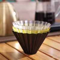 Resin Paperless Coffee Filter High Heat Resistant Origamii Filter Cup Hand Brewed Coffee Set 60V Cake Drip Reusable Filters Cup
