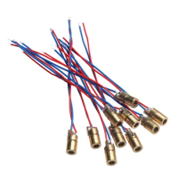 1/3/5/10pcs Laser diode 650nm 6mm 3/5V 5 million watt Adjustable Laser Dot Diode Module Red Copper Head