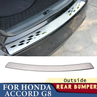 Trunk Bumper for Honda Accord G8 2008-2013 Car Accessories Stainless Rear Fender Protector Sill Pad Cover Sticker Decoration