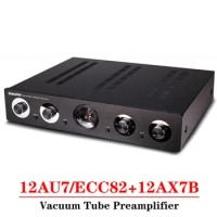 12AU7/ECC82 12AX7B Vacuum Tube Preamplifier Low Noise Low Distortion Treble Bass Adjustment HIFI Audio Amplifier