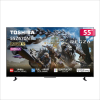 【TOSHIBA 東芝】REGZA 55型4K QLED 144Hz FullArray AirPlay2 智慧顯示器 登錄贏得魔物獵人序號(55Z670NT)