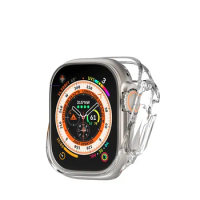Suitable for Apple Watch Full Package Transparent Case AppleWatch Half Package TPU Transparent Ultra Protective Case Cover