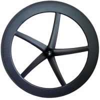 700C 25mm width 5-Spokes Clincher/tubular carbon Wheels Five-spoke 65mm depth for Track/ Road Bike carbon wheelset