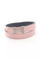 Hermes Pre-Loved Hermès H Touareg & kit 24 Rose Sakura Grimist belt Veau Swift Veau epsom pink gray 