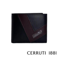 【Cerruti 1881】限量2折 義大利頂級小牛皮8卡皮夾 全新專櫃展示品(黑色 CEPU05095M)