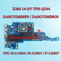 DA0G7GMB8F0 DA0G7GMB8G0 For HP Pavilion X360 14-DV TPN-Q244 Laptop Motherboard With I3-1115G4 I5-1135G7 I7-1165G7 100% Test OK