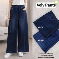 BARU Vely Pants Celana Kulot Jeans Original ATHAYA HIJAB Tebal Premium Import Highwaist Wanita Musli