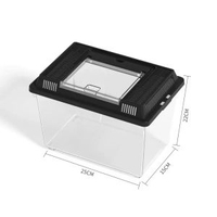 塑膠家用魚缸烏龜缸戶外昆蟲專用容器中小型手提家用飼養箱子帶蓋