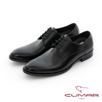 【CUMAR】專利氣墊 抗震分壓真皮氣墊紳士鞋-黑