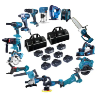 tools 12 in 1 set makas 18v 21v brushless lithium-ion battery 12-tools cordless power tool combo kits