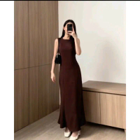 wastraku - Luna Maxi Dress-Dress Panjang Wanita  Wolfis-Dress Casual-Dress Kekinian-Korean Dress  Pe