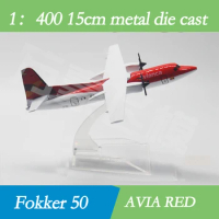 Fokker 50 Plane Model 15cm Finished Metal Diecast Simulation Models Science and Education Exhibits Toys for Kids 1:400 Scale