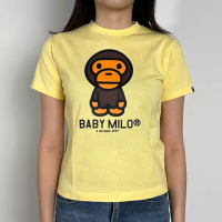 A Bathing Ape Kaos BAPE X BABY MILO BASIC LIGHT YELLOW TSHIRT KIDS 100% ORIGINAL
