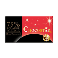 【超取】【巧克力雲莊】巧克之星－厄瓜多75%黑巧克力 (玫瑰鹽)