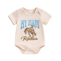 Western Baby Girls Boys Bodysuit Clothes Country Cowboy Cowgirl Funny Cute Infant Creeper Baby Bodysuit