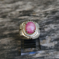 Cincin Batu Permata Ruby Origin Birma Natural
