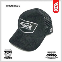 FUBAXS Topi trucker TRXFBX 012 visor pendek BLACK CORDUROY