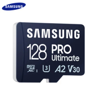 SAMSUNG Micro SD Card Pro Ultimate 128GB 256GB 512GB with Adapter U3 A2 V30 TF Card 4K MicroSDXC 200MB/s Flash Memory Video Card