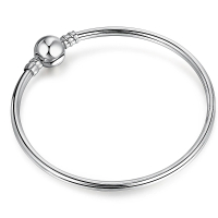 【RJNewYork】自由人生簡約銅鍍銀DIY串珠手環(銀色)