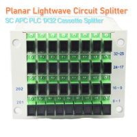 SC-APC 1x32 splitter Fiber Optical Box FTTH PLC Planar waveguide Lightwave Circuit splitter Optical Cassette Splitter Box 1*32
