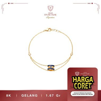 Gelang Tangan Emas Twolayer H 8K/375 Terbaru Termurah Asli Ccn