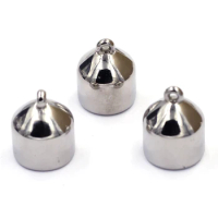 10Pcs Wrap Scarf Beads Cap Drops CCB Acrylic Silver Tone Jewelry DIY Finding 27x21mm(1-1/8"x7/8")