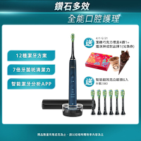 【Philips 飛利浦】Sonicare 亮白隨行智能鑽石音波震動/電動牙刷HX9911/62(藍鑽)