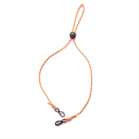 DMI STRAP MASK ORANYE HITAM - Tali Masker Hijab - Strap Kalung Masker Pria Wanita