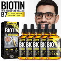 5pcs Nutrition Biotin Liquid Drops Essential Oil Collagen B7 Vitamin Oil Trengthen Hair Root Repair Damaged Hair 30ml