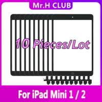 10PCS For iPad Mini 1 A1432 A1454 A1455 Mini 2 A1489 A1490 A1491 Touch Screen Digitizer + IC Chip Connector Flex With Key Button