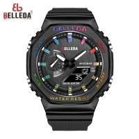 Jam Tangan BELLEDA  Jam Tangan Pria BELLEDA 9529 Strap Rubber Analog & Digital LED Tahan Air 3Atm Wa