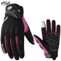 SUOMY Women Purple Motorcycle Gloves Touch Screen Full Finger Racing/Climbing/Cycling/Riding Sport Windproof Motocross Gloves