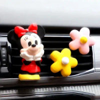 Disney Mickey Mouse Car Auto Air Conditioner Vent Clip Fragrance stone Daisy Decor Interior Decoration Accessories Action Figure