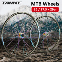 TANKE Bicycle Wheelset 26 27.5 29er MTB Rimset Bike Wheels Spoke Quick Release HG 28 Holes Hubs Disc Brakes Cycling Accessories