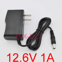 1PCS High quality 12.6V 1000mA 1A 5.5mm*2.1mm Universal AC DC Power Supply Adapter Wall Charger US For lithium battery