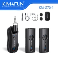 KIMAFUN Wireless Lavalier Microphone System Lapel and Handheld 2 in 1 for Teaching, Speech, Tour Guiding, Speaker, Amplifier, PA