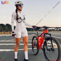 Kafitt Bike LOGO White Clothes Macaquinho Roupa Women's Cycling Jumpsuit