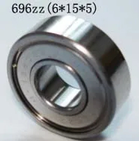 High quality 100pcs/lot 696ZZ bearing 696-2RS 6*15*5mm 696zz Miniature ball bearings---Free shipping